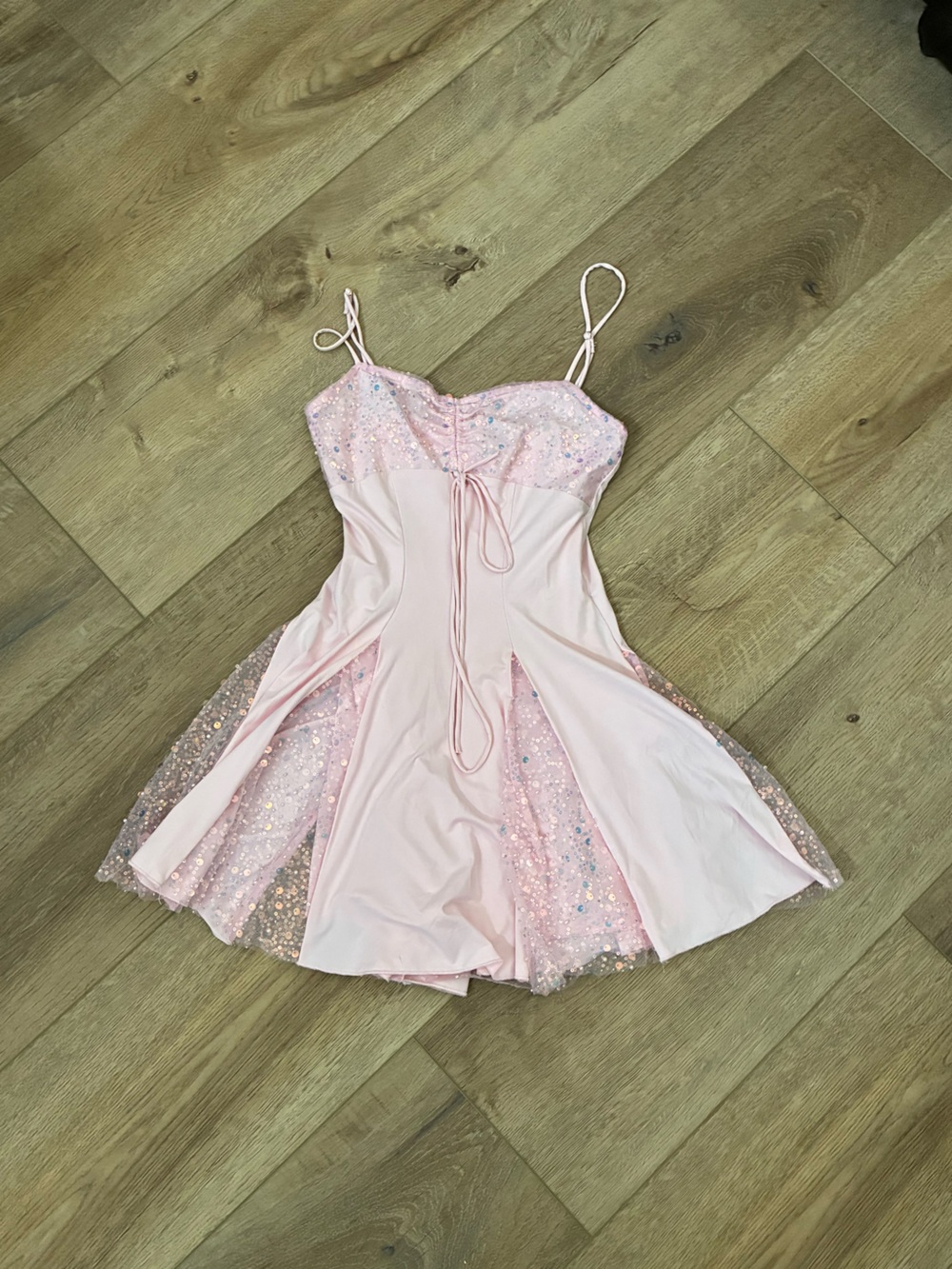 Lucy in the Sky light Pink Sequin mini dress